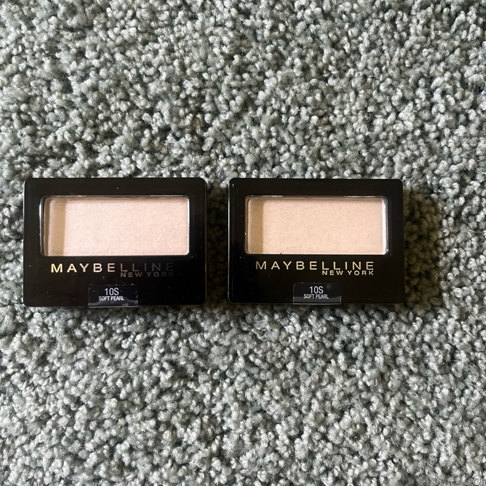 Maybelline New York Expert Wear Single Eyeshadow 10S Soft Pearl Lot Of 2 New